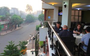 Breakfast at the Ra Nile Hotel.